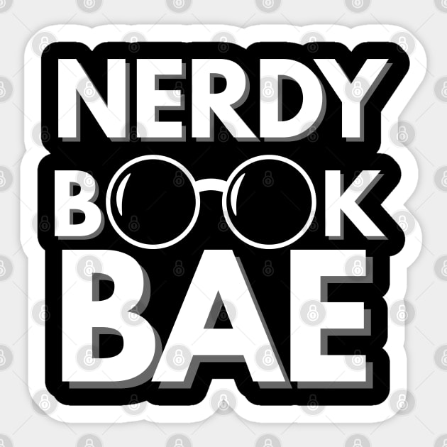 Nerdy Book Bae with White Letters Sticker by Nerdy Romantics Fan Shop*